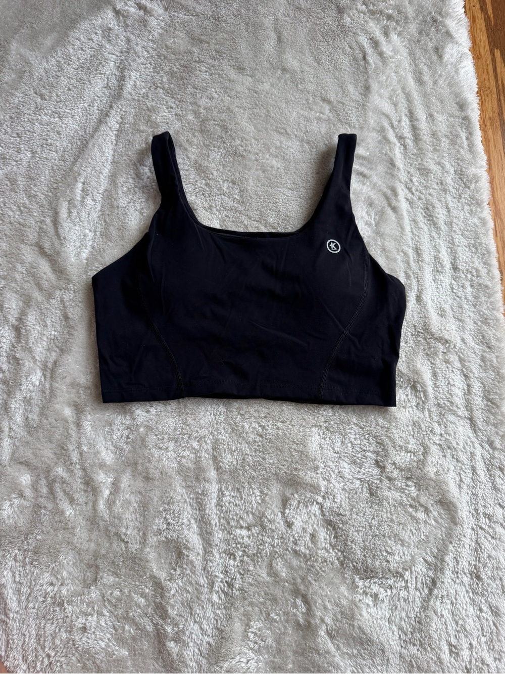 Kith Black Scoop Neck Sports Bra